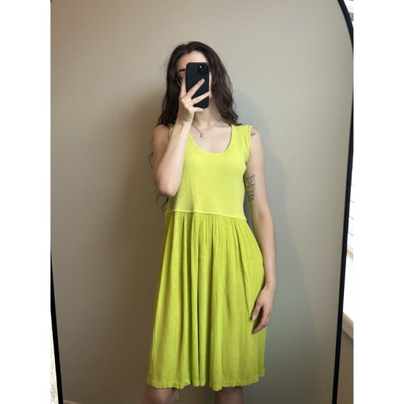 Lesser Lime Green Fit & Flare Dress – Summer Dopamine Dressing Playful Feminine - Picture 9 of 9